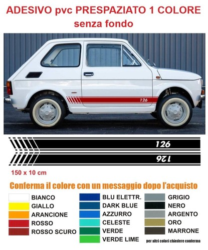 Strisce adesive fiat 126 epoca - strisce,