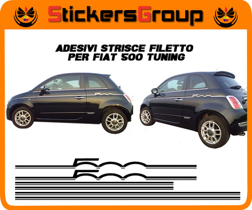 Coppia adesivi strisce filetto - coppia,