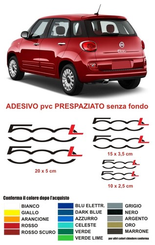 Kit adesivi fiat 500 - fiat, l