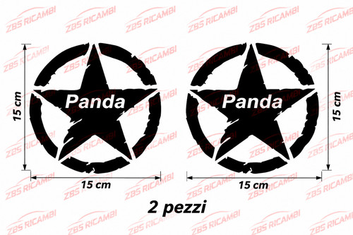 Coppia adesivi stella - coppia, fiat