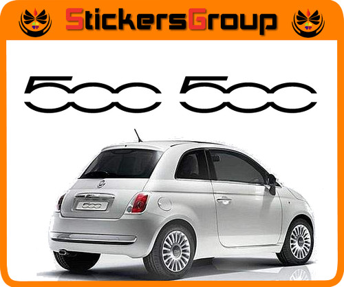 Coppia adesivi logo 500 - logo, per