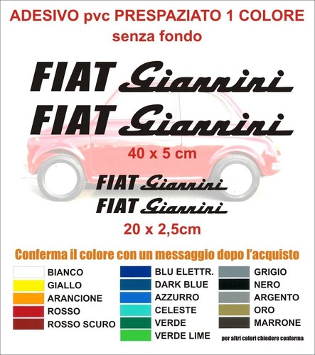 Kit adesivi fiat 500 - fiat, giannini