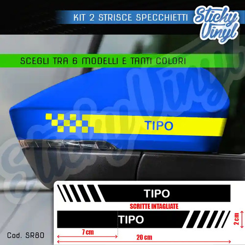 Adesivi strisce specchietti - strisce,